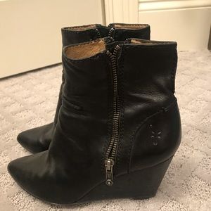 Frye black leather boots